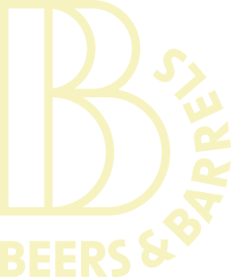 Beers and barrels logo creme licht